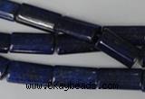 CNL541 15.5 inches 8*16mm flat tube natural lapis lazuli gemstone beads