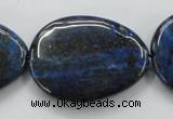 CNL655 15.5 inches 25*35mm flat teardrop natural lapis lazuli beads