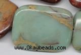 CNS115 15.5 inches 30*40mm rectangle natural serpentine jasper beads