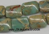 CNS148 15.5 inches 15*20mm rectangle natural serpentine jasper beads