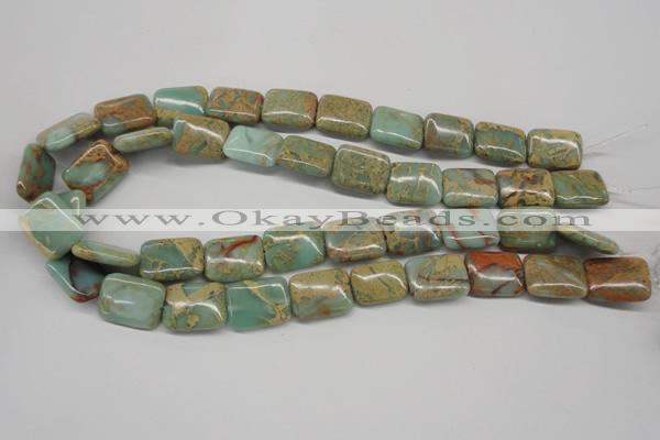 CNS148 15.5 inches 15*20mm rectangle natural serpentine jasper beads