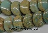 CNS175 15.5 inches 18mm flat round natural serpentine jasper beads