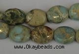 CNS188 15.5 inches 8*10mm oval natural serpentine jasper beads