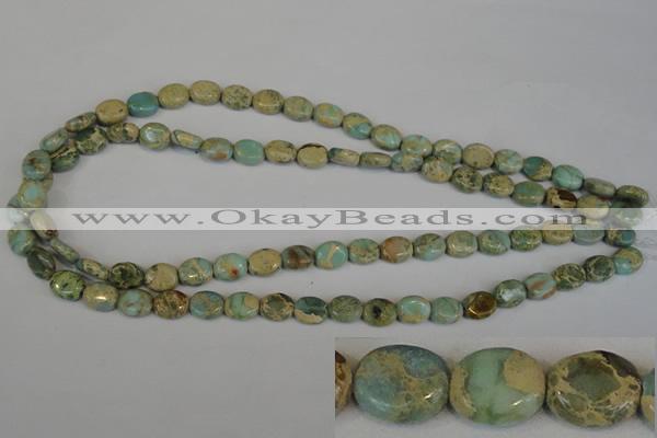 CNS188 15.5 inches 8*10mm oval natural serpentine jasper beads