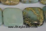 CNS195 15.5 inches 25*25mm square natural serpentine jasper beads