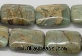 CNS20 16 inches 18*25mm rectangle natural serpentine jasper beads