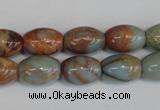 CNS203 15.5 inches 10*14mm rice natural serpentine jasper beads