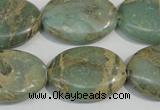 CNS242 15.5 inches 18*25mm oval natural serpentine jasper beads