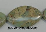 CNS248 15.5 inches 25*40mm marquise natural serpentine jasper beads