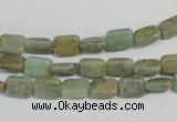 CNS253 15.5 inches 6*8mm rectangle natural serpentine jasper beads