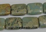 CNS256 15.5 inches 15*20mm rectangle natural serpentine jasper beads