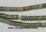 CNS274 15.5 inches 5*7mm tube natural serpentine jasper beads