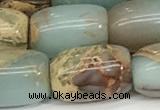 CNS312 15.5 inches 12*16mm drum serpentine jasper beads