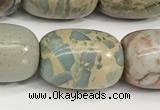 CNS313 15.5 inches 13*18mm drum serpentine jasper beads