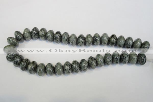 CNS416 15.5 inches 12*18mm rondelle natural serpentine jasper beads