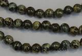 CNS500 15.5 inches 4mm round natural serpentine jasper beads