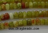 CNS609 15.5 inches 2.5*4mm rondelle green dragon serpentine jasper beads