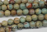 CNS62 15.5 inches 8mm round natural serpentine jasper beads