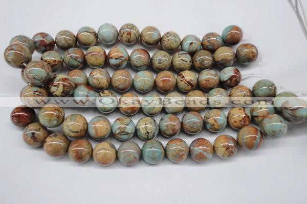 CNS67 15.5 inches 18mm round natural serpentine jasper beads