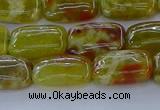 CNS670 15.5 inches 10*14mm rectangle green dragon serpentine jasper beads