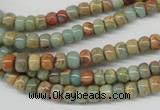 CNS71 15.5 inches 4*6mm rondelle natural serpentine jasper beads