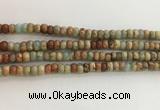 CNS713 15.5 inches 4*6mm rondelle serpentine jasper beads wholesale