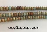 CNS714 15.5 inches 5*8mm rondelle serpentine jasper beads wholesale