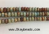 CNS715 15.5 inches 6*10mm rondelle serpentine jasper beads wholesale