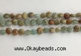 CNS718 15.5 inches 6mm flat round serpentine jasper beads wholesale