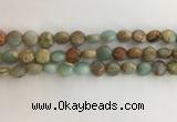 CNS719 15.5 inches 8mm flat round serpentine jasper beads wholesale