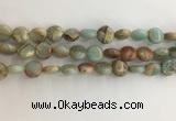 CNS720 15.5 inches 10mm flat round serpentine jasper beads wholesale