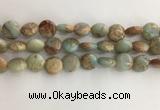 CNS721 15.5 inches 12mm flat round serpentine jasper beads wholesale