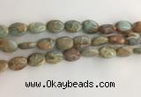 CNS724 15.5 inches 10*14mm oval serpentine jasper beads wholesale