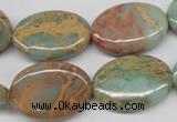 CNS94 15.5 inches 18*25mm oval natural serpentine jasper beads