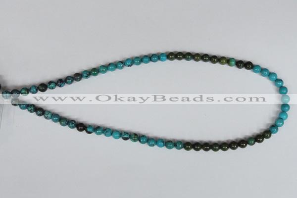 CNT02 16 inches 6mm round natural turquoise beads wholesale