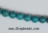 CNT07 16 inches 8mm round natural turquoise beads wholesale