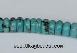 CNT10 16 inches 4*10mm rondelle natural turquoise beads wholesale