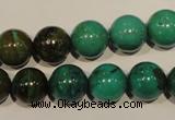 CNT107 15.5 inches 12mm round natural turquoise beads wholesale