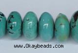 CNT12 16 inches multi-size rondelle natural turquoise beads wholesale