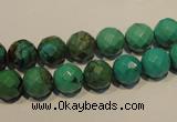 CNT131 15.5 inches 8mm faceted round natural turquoise beads