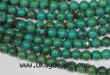 CNT204 15.5 inches 4.5mm round natural turquoise beads wholesale