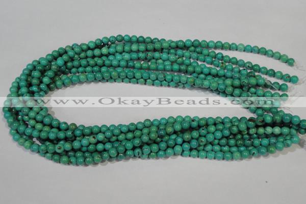 CNT205 15.5 inches 6mm round natural turquoise beads wholesale