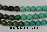 CNT208 15.5 inches 6mm round natural turquoise beads wholesale