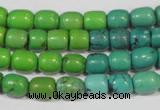 CNT210 15.5 inches 7*5mm – 7*9mm drum natural turquoise beads wholesale