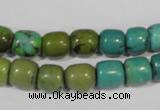 CNT211 15.5 inches 8*8mm – 8*10mm drum natural turquoise beads wholesale