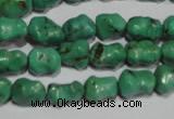 CNT235 15.5 inches 8*10mm bone natural turquoise beads wholesale