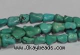 CNT236 15.5 inches 7*9mm bone natural turquoise beads wholesale