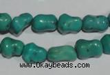 CNT238 15.5 inches 9*12mm bone natural turquoise beads wholesale