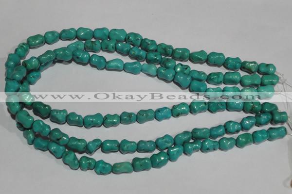 CNT238 15.5 inches 9*12mm bone natural turquoise beads wholesale