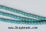 CNT24 16 inches 3.5mm round natural turquoise beads wholesale